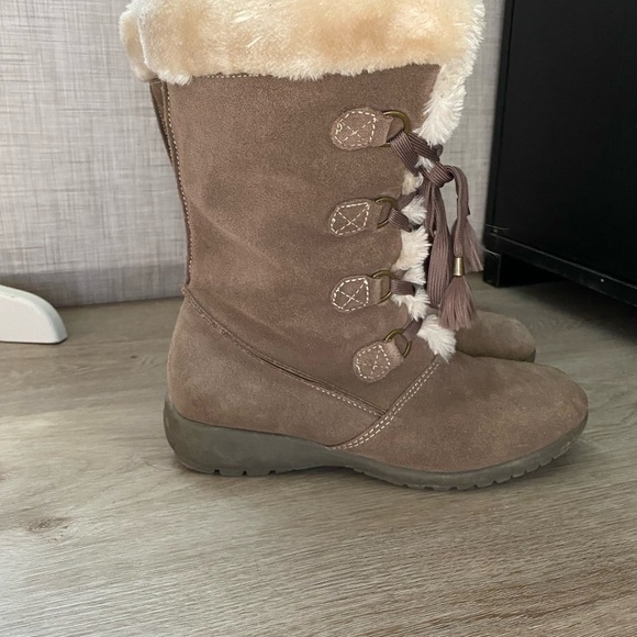 Sporto Tan Winter Lace Up Leather Boots - Picture 3 of 10